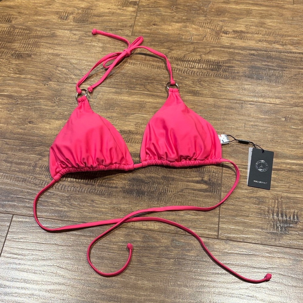RELLECIGA Hot Pink tie up Bikini Top size XL